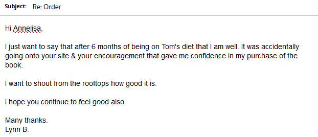 Lynn B Review Testimonial Tom Hypothyroidism Revolution Diet